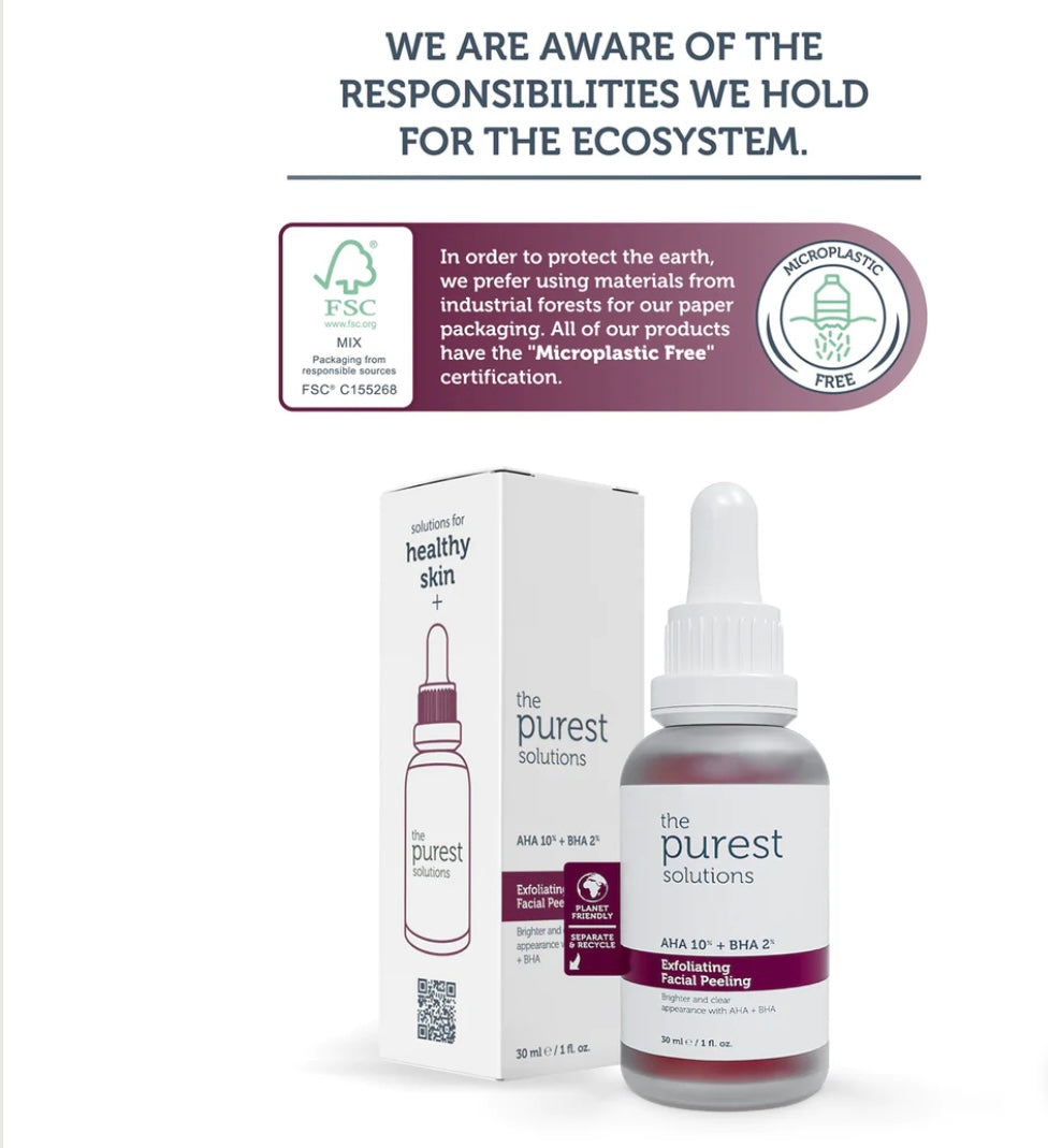 The Purest Solutions Exfoliating Facial Peeling  - 30ml | ذا بيورست سيروم مقشر الأحماض - 30 مل