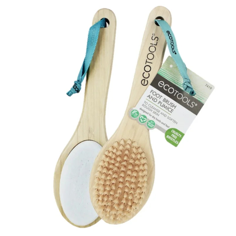 Foot Brush+Pumice Bamboo Foot Brush | فرشاة ومبرد القدمين