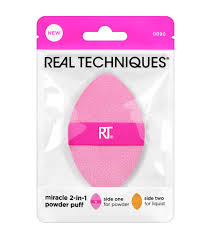 Real Techniques Miracle 2-In-1 Powder Puff | ريل تكنيك اسفنجة مكياج باودر باف