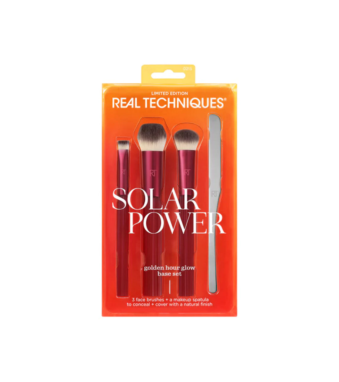 Real Techniques Solar Power Golden Hour Glow Base Set - 4pcs | ريل تكنيك مجموعة اساسية لمكياج العيون - 4 قطع
