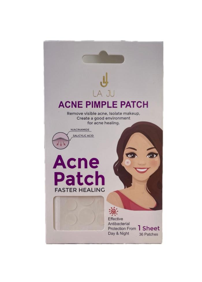 LA JU Acne Pimple Patch Niacinamide & Salicylic Acid - 36Pcs | لا جو لصاقات حب الشباب بالنياسيناميد و الساليسيليك اسيد - 36 لصاقة