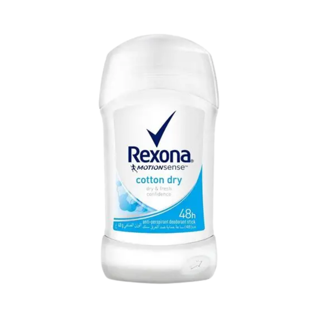 Rexona MotionSense Cotton Dry Antiperspirant Stick 48H – 40g | ريكسونا مزيل تعرق ستيك 48 ساعة - 40 غ