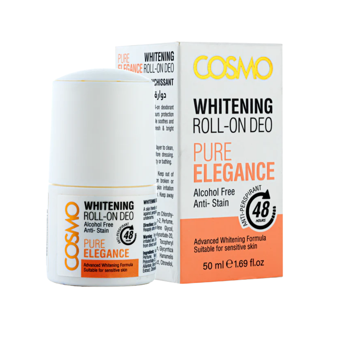 COSMO Pure Elegance Whitening Roll On Deo - 50ml | كوزمو مزيل تعرق رول اون - 50 مل