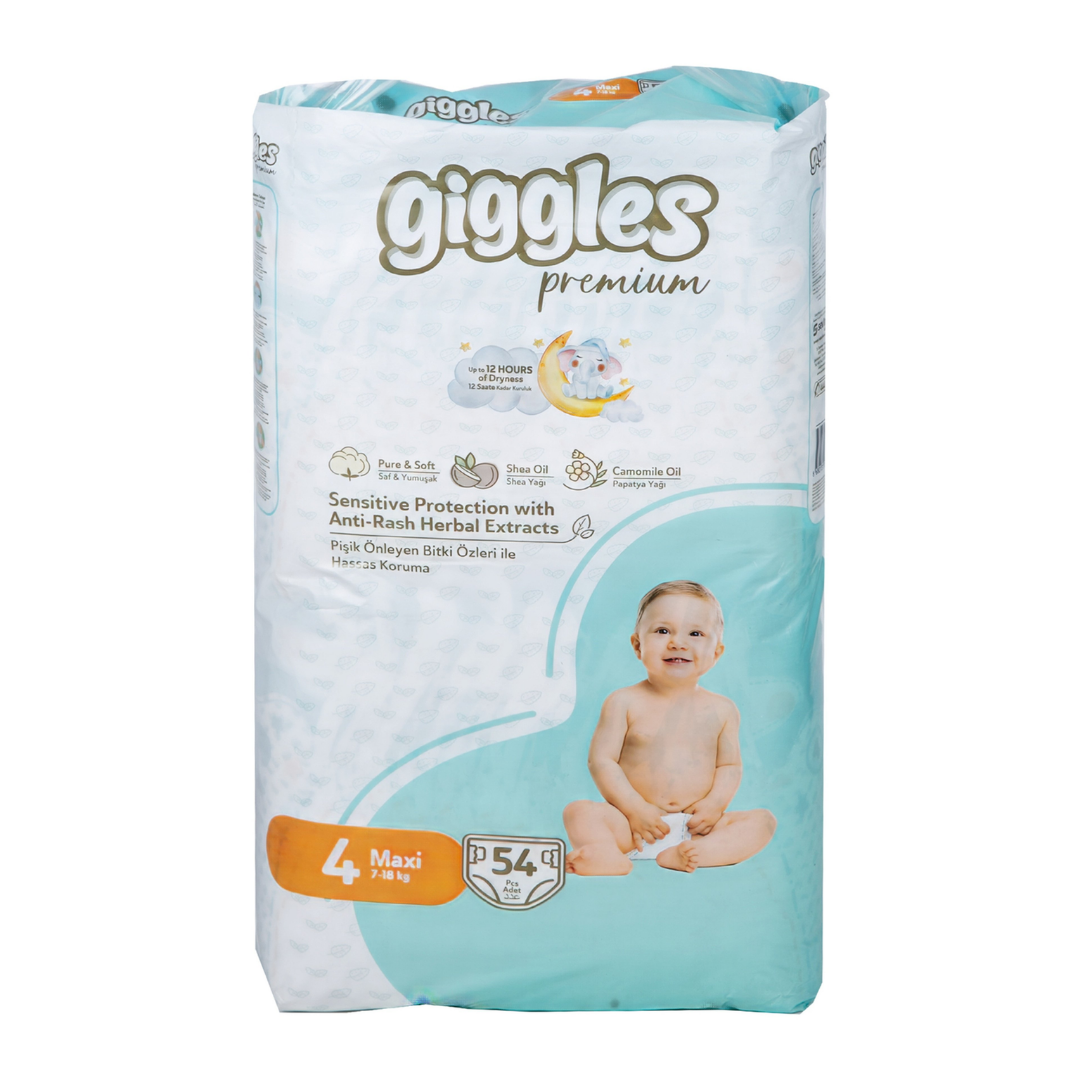 giggles 4 Maxi 7_18 kg 54 pcs| جيجي ليس حفاضات للاطفال 7 -18 كغ
