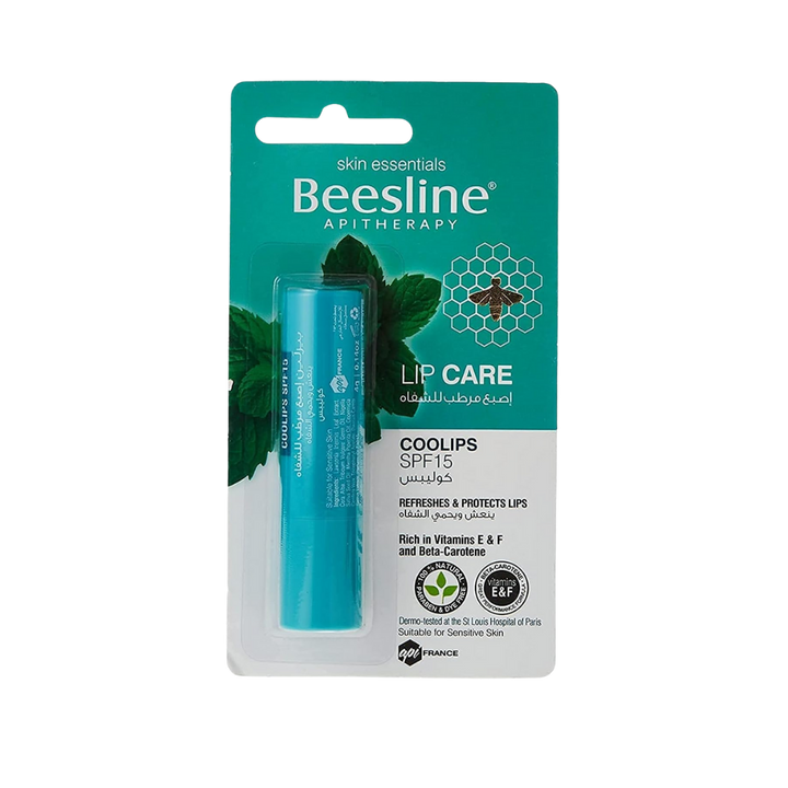 Beesline Lip Care - Coolips + Spf15 - 4g | بيزلين مرطب الشفاه - كوليبس + عامل حماية من الشمس 15% - 4 غرام