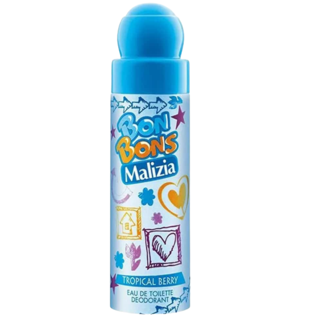 Malizia Bon Bons Tropical Berry Deodorant - 75ml | ماليزيا بخاخ مزيل تعرق للأطفال برائحة الفواكه الاستوائية - 75 مل