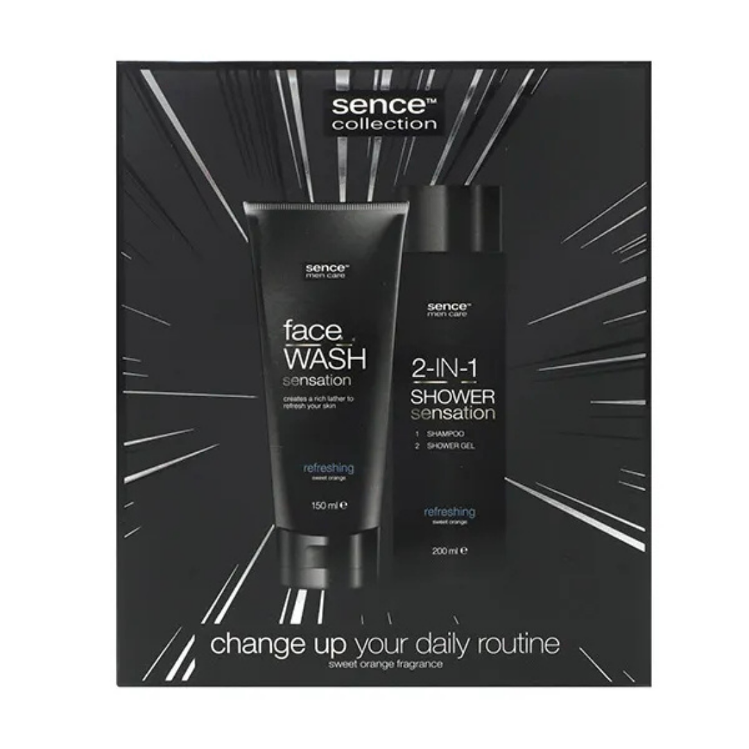 Sence Beauty Sensation Face Wash & Shampoo&Shower Gel - 150x200ml | سينس بيوتي مجموعة للرجال - 150x200 مل