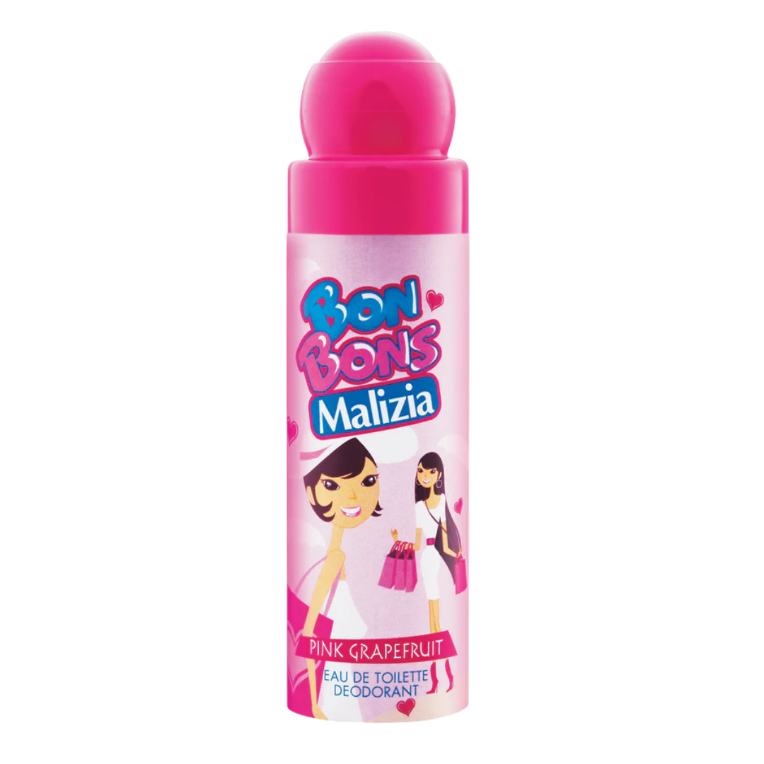 Malizia Bon Bons Pink Grapefruit Deodorant - 75ml | ماليزيا بخاخ مزيل تعرق للأطفال برائحة الجريب فروت - 75 مل