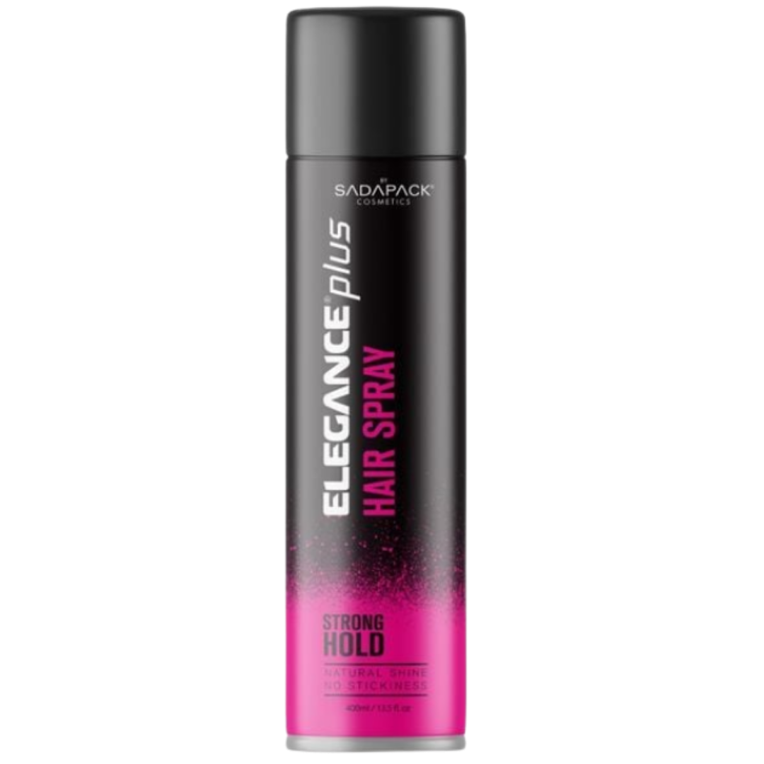 ELEGANCE Plus Hair Spray For Women Strong Hold - 400ml | إليغانس بلس بخاخ تثبيت الشعر للنساء - 400 مل