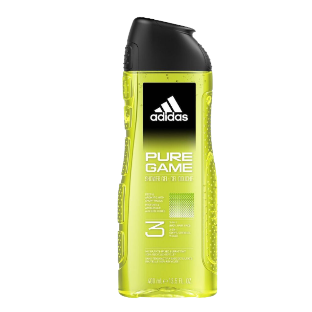 adidas Pure Game Shower Gel - 400ml | اديداس جل استحمام 3 في 1 للرجال - 400 مل