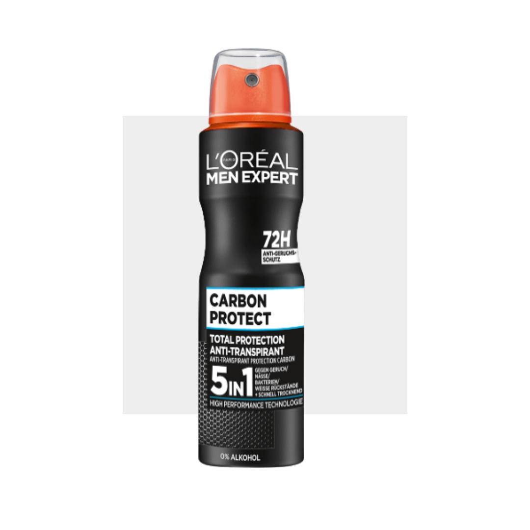 L’Oreal Men Expert Carbon Protect 5in1 Body Spray - 250ml | لوريال بخاخ مزيل تعرق للرجال - 250 مل