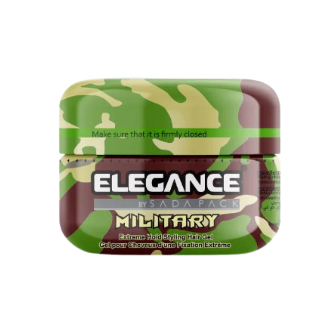 ELEGANCE Plus Military Extreme Hold Styling Gel - 100ml | اليغانس بلس جل تثبيت الشعر - 100 مل