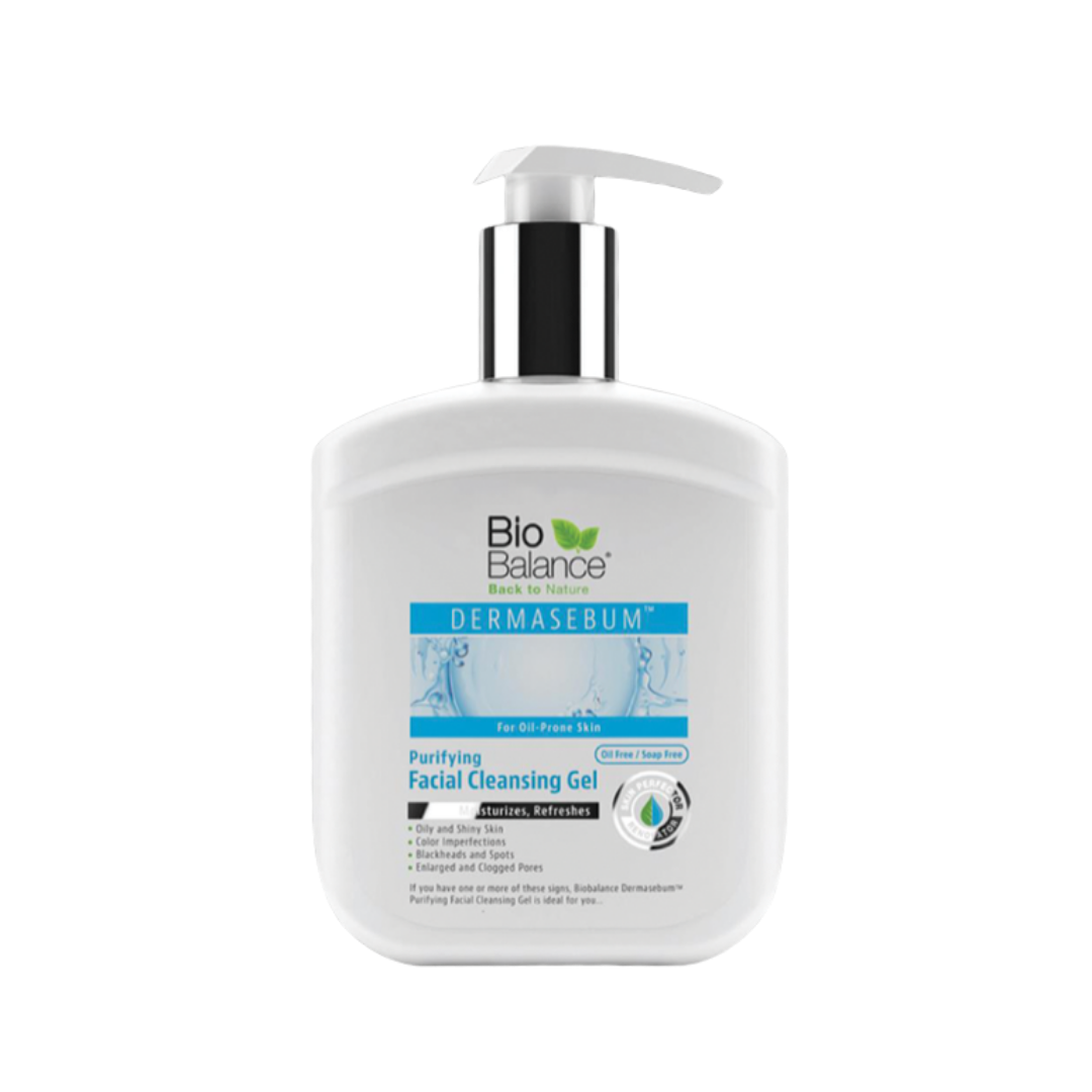 Bio Balance Dermasebum Facial Cleansing Gel - 250ml | بايو بالانس غسول للبشرة الدهنية والمختلطه مضاد للحبوب والمسام  - 250 مل