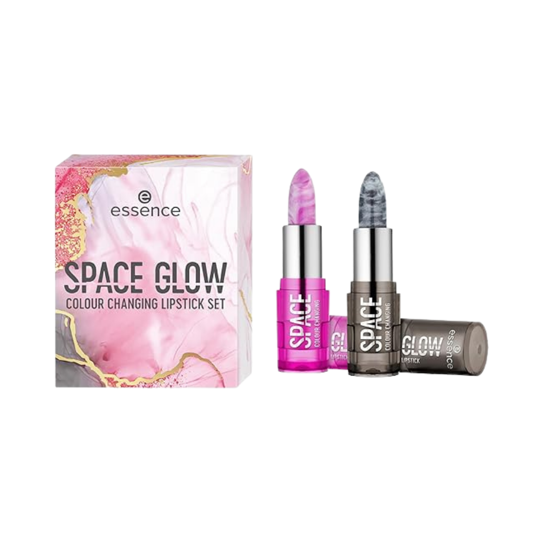 Essence Space Glow Colour Changing Lipstick Set - 2*3,2g | ايسنس مجموعة أحمر شفاه متغير اللون - 2*3,2 غرام