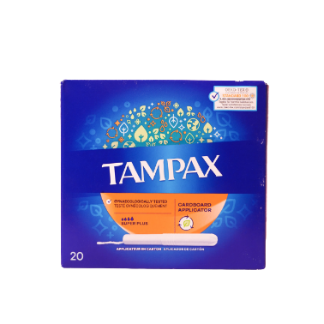 TAMPAX Cardboard Applicator Super Plus - 20pcs | تامباكس تامبون - 20 قطعة