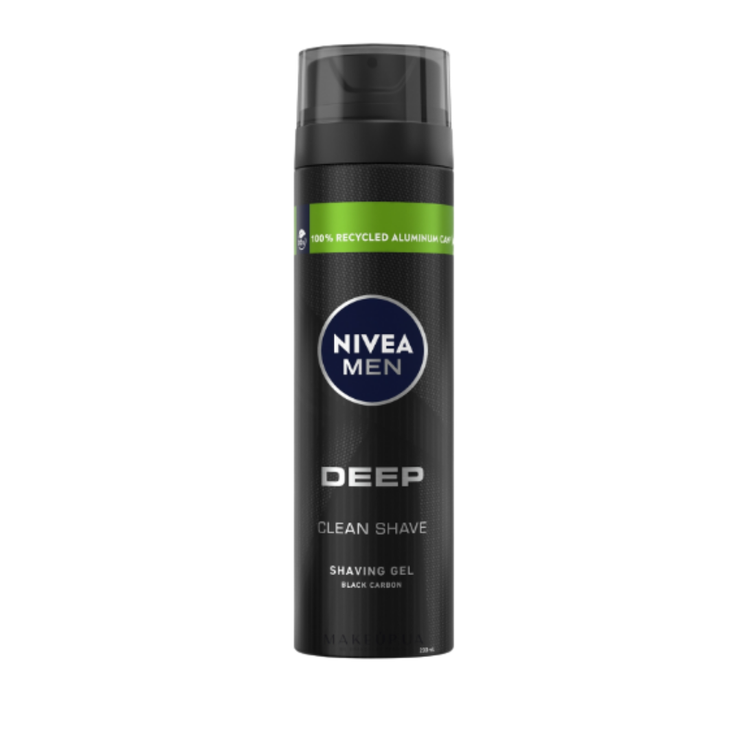 NIVEA Deep Clean Shave Shaving Gel - 200ml | نيفيا جل حلاقة بتنظيف عميق - 200 مل