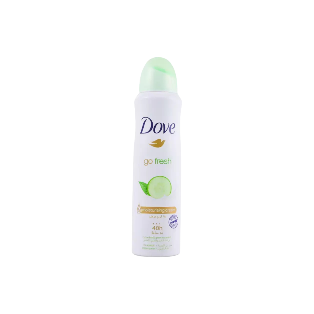 Dove Go Fresh Moisturising Cream Cucumber & Green Tea Scent 48H - 250ml | دوف بخاخ مزيل تعرق بالخيار و الشاي الأخضر - 250 مل