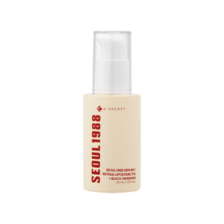 K - SECRET Seoul 1988 Serum: Retinal Liposome 2% + Black Ginseng - 30ml | ك سيكريت سيروم ريتينال وجينسينغ - 30 مل