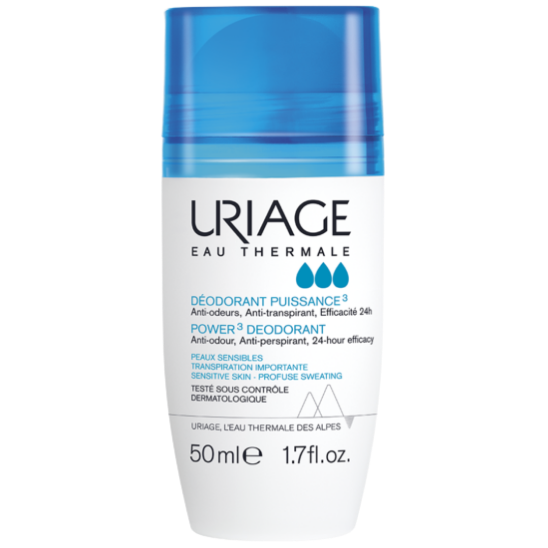 URIAGE Power 3 Deodorant - 50ml | يورياج مزيل تعرق رول - 50 مل