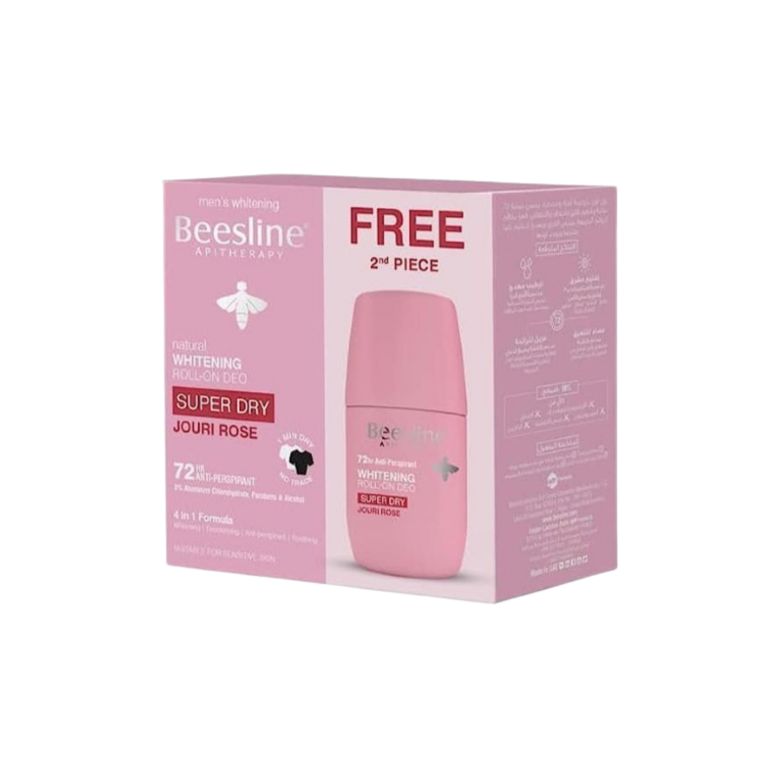Whitening Roll On Deodorant Jouri Rose 1+1 Free Offer - 50ml | وايتنينج ديودورانت رول اون سوبر دراي 1+1