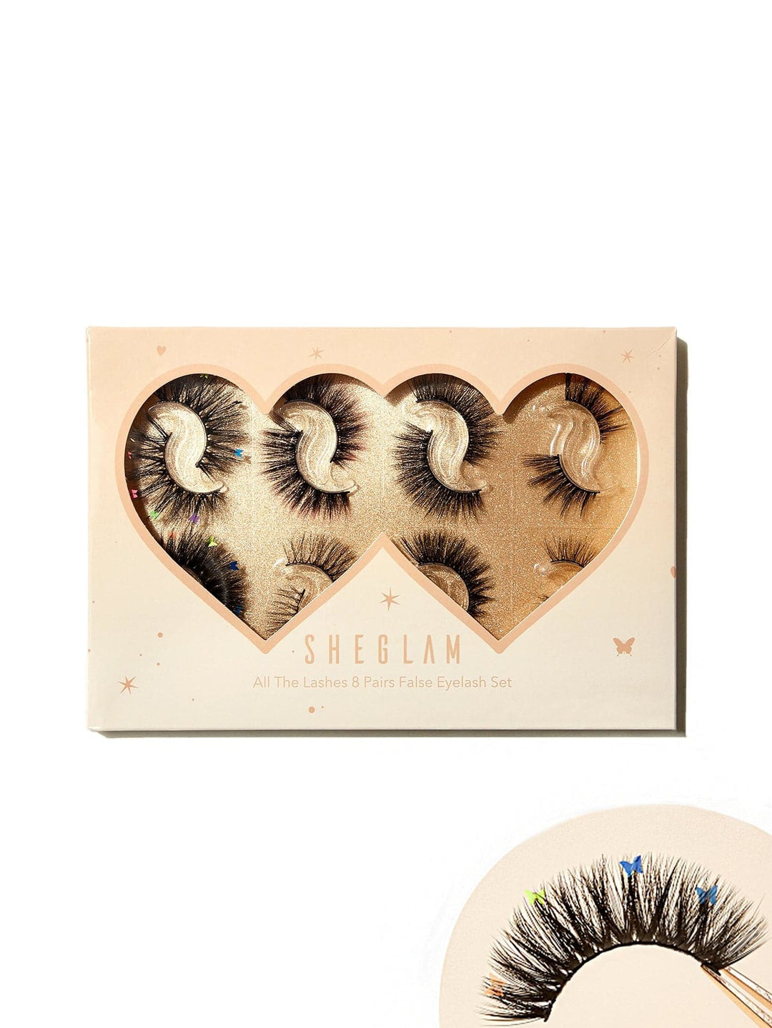 Sheglam All The Lashes 8 Pairs False Eyelash Set  | شيكلام مجموعة الرموش الصناعية المكونة من 8 أزواج من أل ذي لاشز