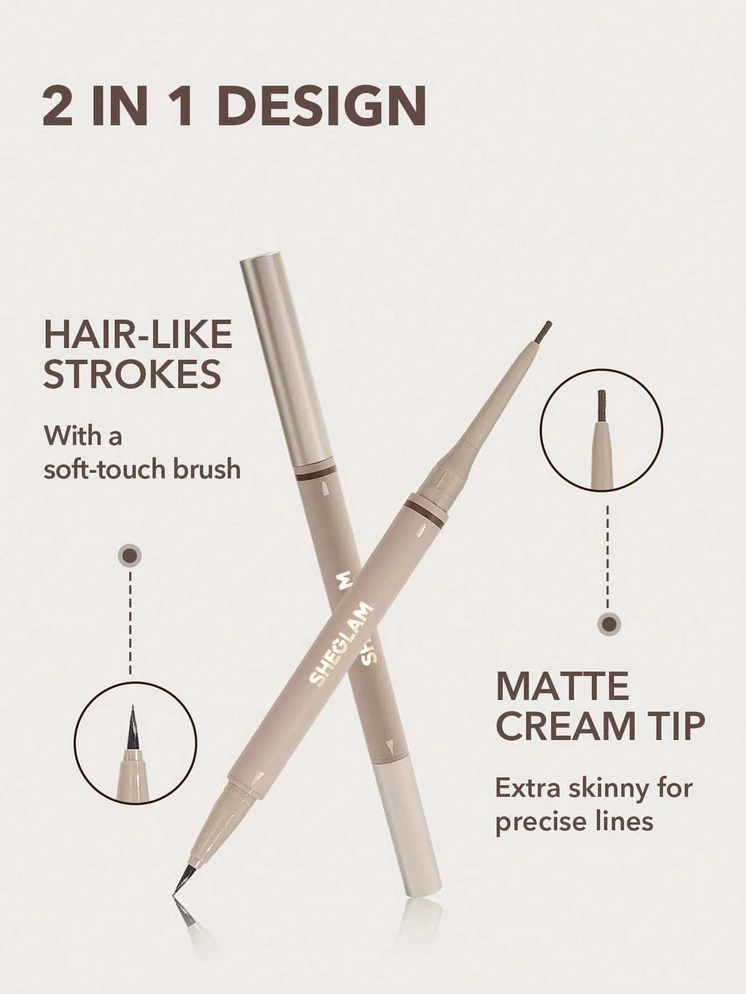 Sheglam Brows On Demand 2-In-1 Brow Pencil | شيغلام 2 في 1 قلم حواجب