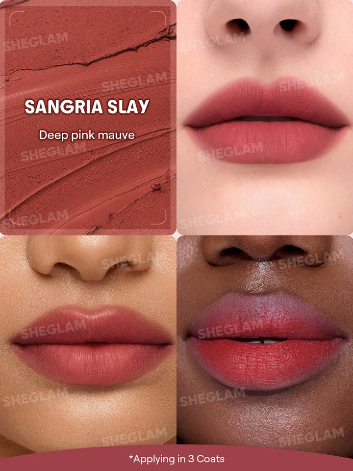 SHEGLAM Bounce Putty Pocket Lip Pot-Sangria Slay - 3.5g | شيكلام أحمر شفاه بوكيت ليب بوت - 3.5 غ