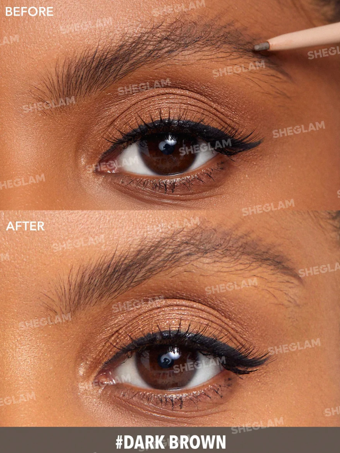 Sheglam Insta-fill Brow Pencil - Dark Brown | شيكلام قلم تحديد الحواجب بلون بني غامق