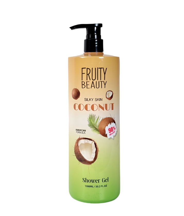 Silky Skin Coconut Shower Gel - 1000ml | فروتي بيوتي جل استحمام بجوز الهند - 1000 مل