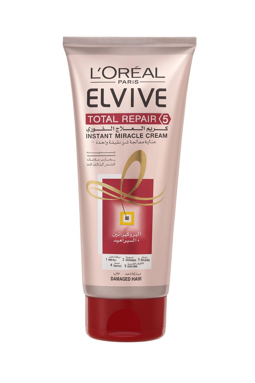 L’Oreal Elvive Total Repair Instant Miracle Cream - 200ml | لوريال الفيف توتال ريبير كريم العلاج الفوري 200 مل
