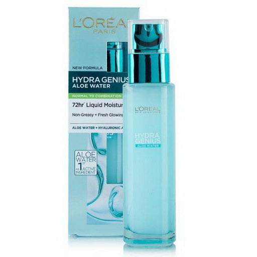 L'Oréal Hydra Genius Hyaluronic Acid + Aloe Liquid Normal To Combination Moisturizer - 70 ml | لوريال هايدرا جينيس هيالورونيك اسيد + الوفيرا مرطب للبشرة العادية و المختلطة - 70 مل