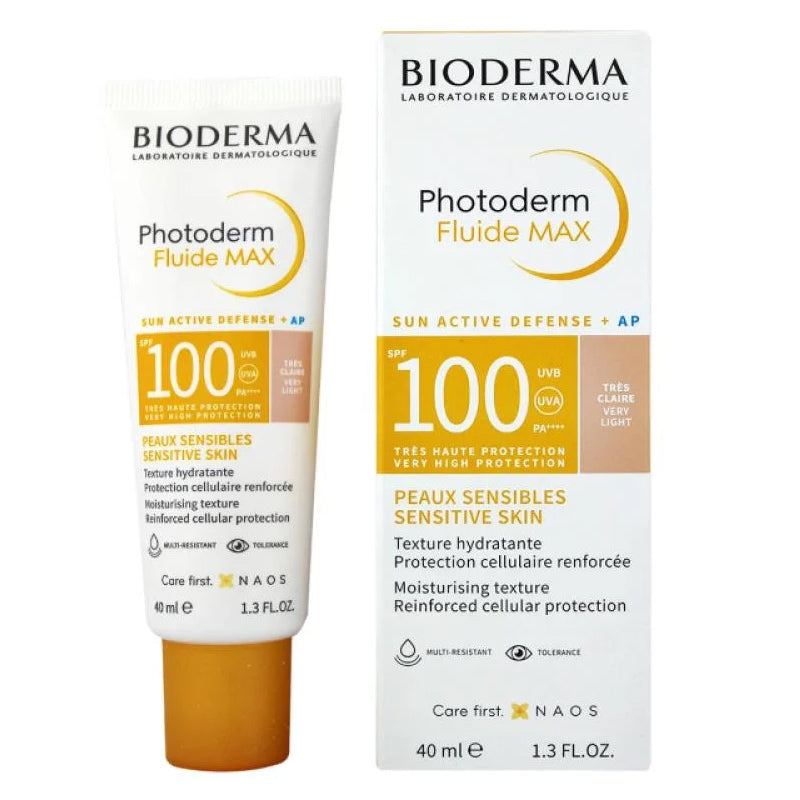 BIODERMA Protector Solar Photoderm Fluido M.Claro Spf100 X - 40ml | بيوديرما واقي شمسي يحتوي على لون - 40 مل