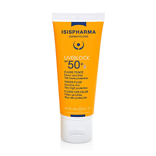 ISIS PHARMA UVBLOCK SPF50 FLUID TINT - 40 ML | ايزيس فارما واقي شمسي مع لون spf50 - 40 مل