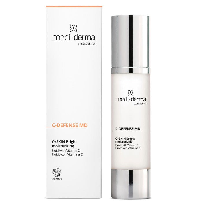 medi+derma C-defense Md C+skin Bright Vitamin C Fluid - 50ml | ميدي ديرما سائل مرطب للوجه بالفيتامين سي - 50 مل