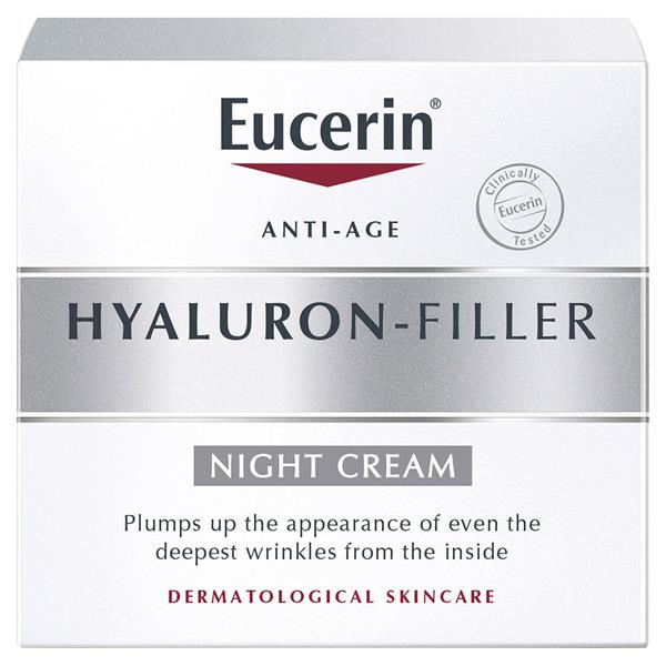 Eucerin Hyaluron Filler 3x Effect Night Cream - 50ml | يوسيرين كريم ليلي لملئ الخطوط الدقيقة و التجاعيد - 50 مل