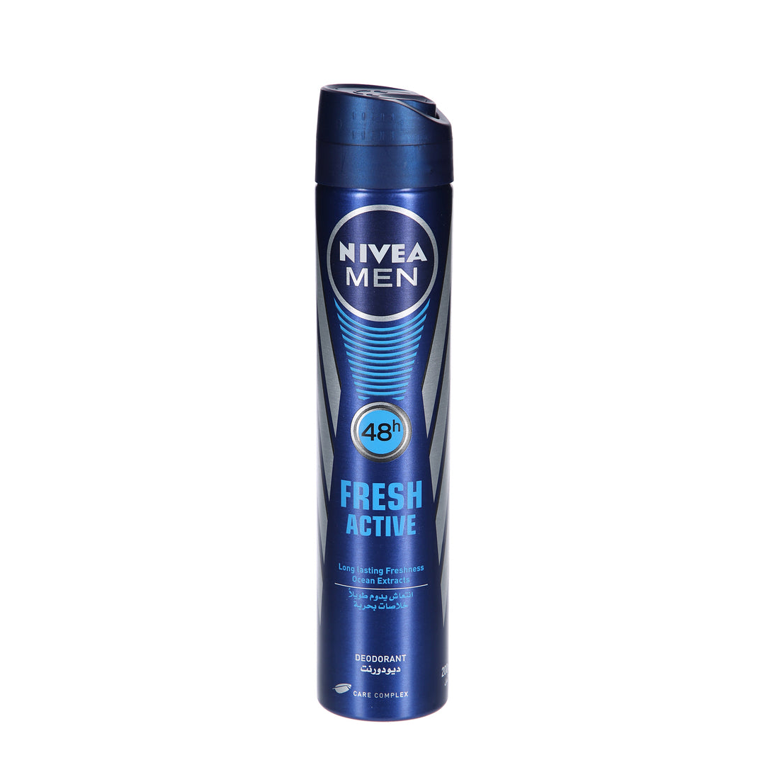 NIVEA Fresh Active Deodorent Antibacterial - 200ml | نيفيا بخاخ مضاد تعرق للرجال مضاد للبكتيريا - 200 مل