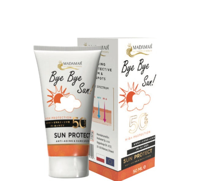 MADAMAR Bye Bye Sun Spf 50 - 50ml | مادامار كريم واقي شمسي spf50 - 50 مل