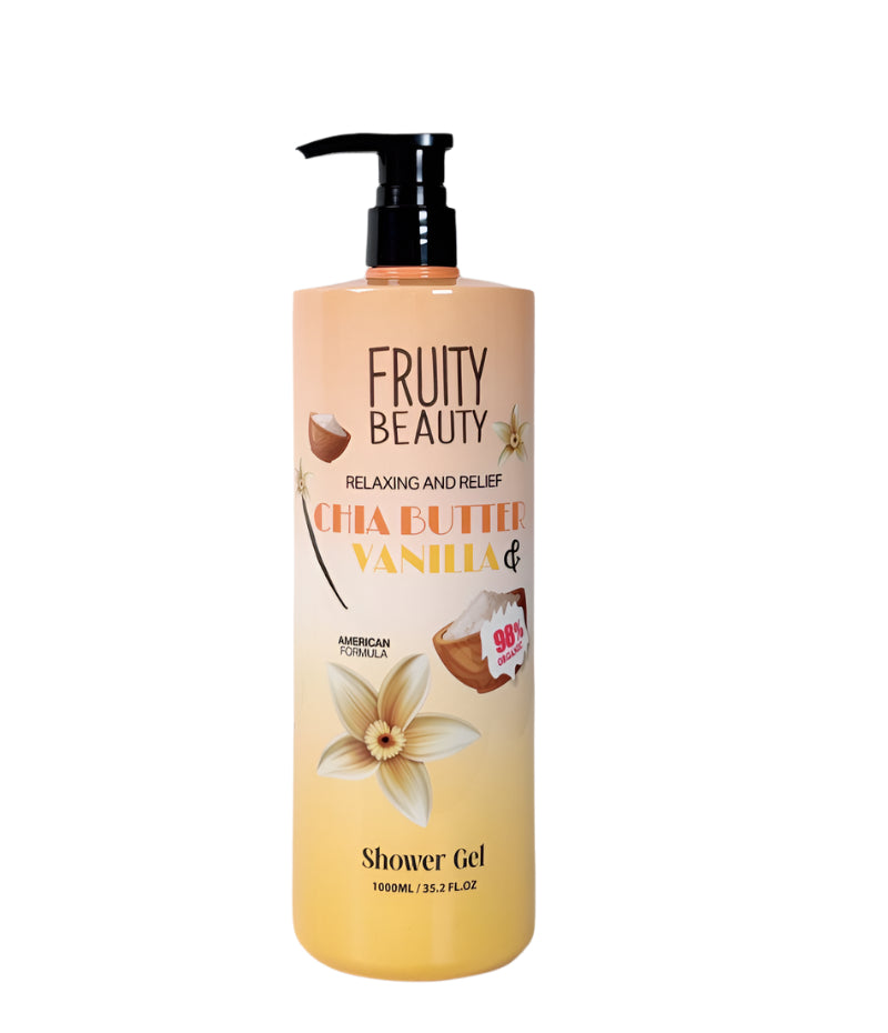 Relaxing And Relife Chia Butter Vanilla Shower Gel - 1000ml | فروتي بيوتي شاور جيل فانيلا - 1000 مل