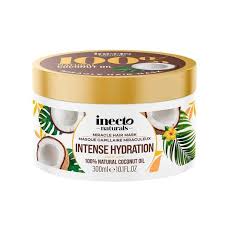 inecto natural Miracle Hair Mask Coconut Oil - 300ml | إنكتو ماسك الشعر بجوز الهند - 300 مل
