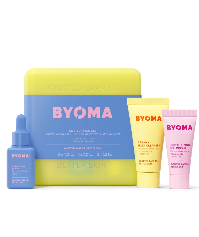 BYOMA So Hydrated Set - 3pcs - 13mlx15mlx15ml | بايوما مجموعة لترطيب البشرة - 3 قطع - 13 مل x 15 مل x 15 مل