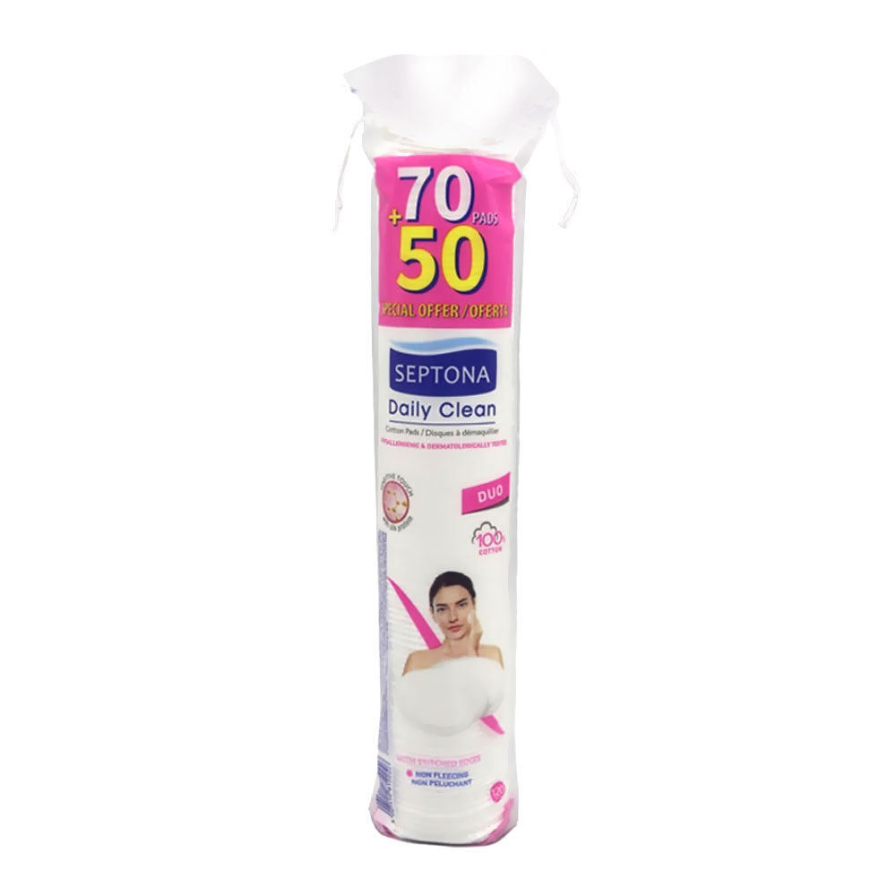 SEPTONA Daily Clean duo - 120pcs | سيبتونا وسائد قطنية - ١٢٠ قطعة