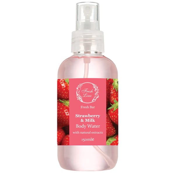 Fresh Line STRAWBERRY & MILK Body Water - 150 ml | فريش لاين ميست الجسم برائحة الفراولة - 150 مل