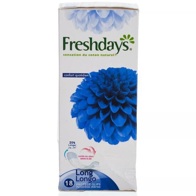 Freshdays Long Panty Liners Daily Comfort - 18 Pads | فريش ديز فوط يومية - 18 فوطة