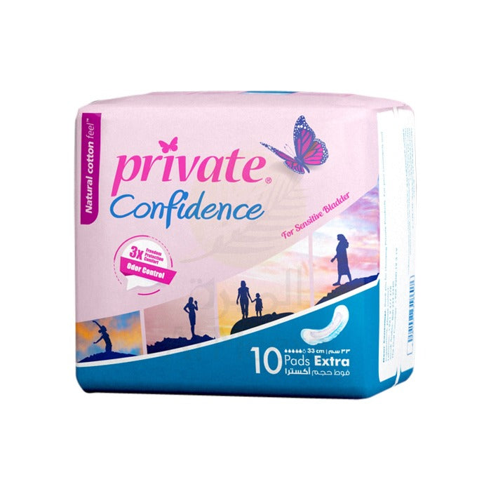 Private Sanitary Pads Confidence Extra - pcs10 | برايفت فوط صحية نسائية اكسترا - 10 قطع