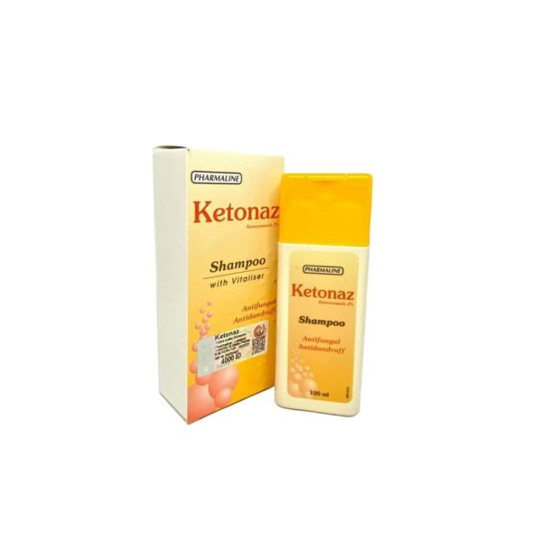 Ketonaz Shampoo Wit Vitaliser Antifungal Antidandruff - 100ml | كيتوناز شامبو مضاد للفطريات ومضاد للقشرة - 100 مل