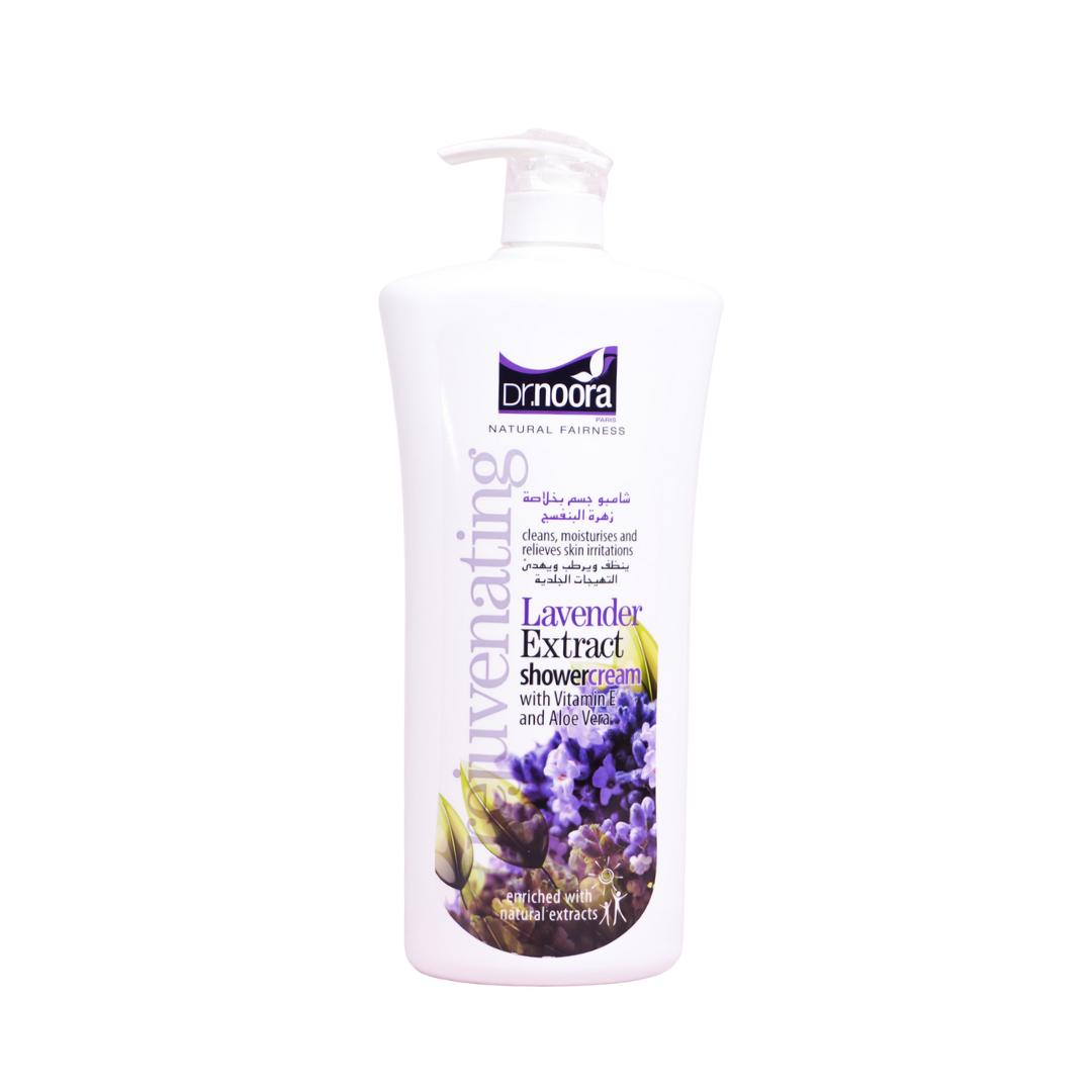 Dr.noora Shower Cream With Vitamin E And Aloe Vera Lavender - 750ml | د .نورا جل الاستحمام فيتامين اي واللافندر - 750 مل