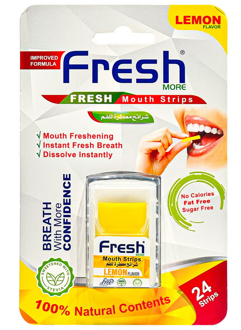 fresh breath strips lemon flavor breath with more confidence | فريش لصاقات الفم بالليمون لنفس منعش