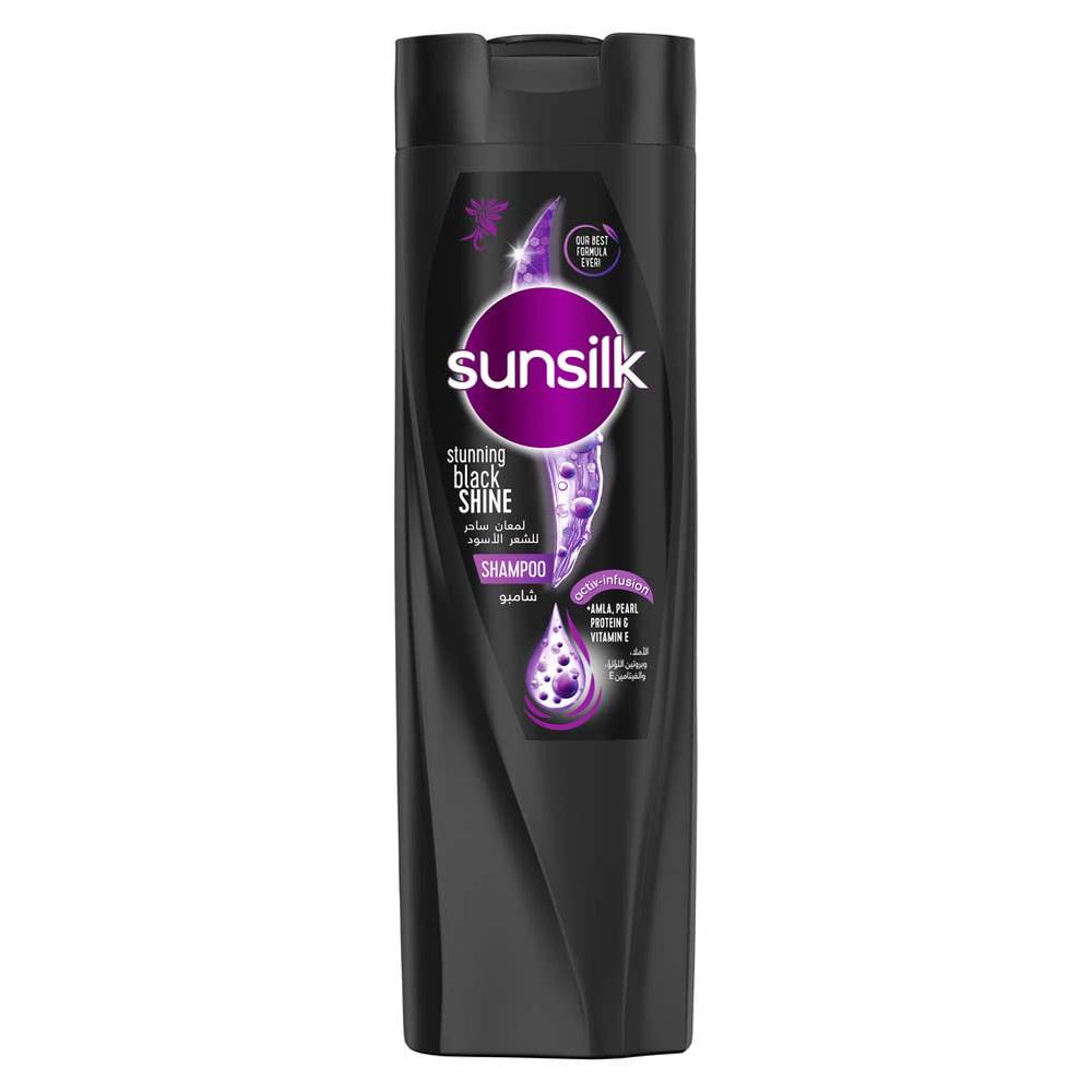 Sunsilk Stunning Black Shine Shampoo - 350ml | صانسيلك شامبو مضيئ للشعر - 350 مل