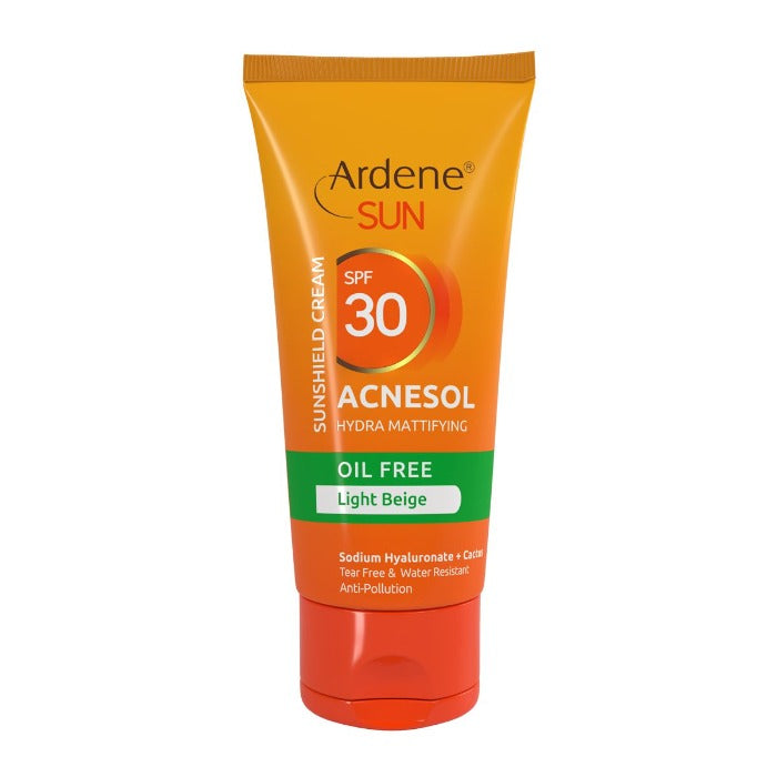 Ardene Light Beige Oil-free Sunscreen Spf30 - 50ml | اردن كريم واقي شمسي خالي من الزيوت بلون بيج فاتح spf30 - 50 مل