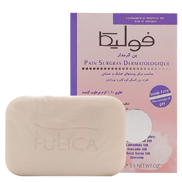 FULICA ultra rich cream bar cold cream Dry & Sensitive Skins - 100g | فوليكا صابونة للبشرةات الجافة و الحساسة مع كولد كريم - 100 غرام